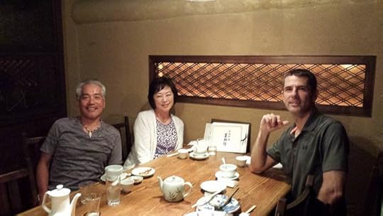 Interesting Company Manseki and his wife, Mariko Saikontan Restaurant (菜根譚) photo by Manseki Kanemitsu -- Saikontan Restaurant (菜根譚) -- Kyoto, Japan -- Copyright Manseki Kanemitsu