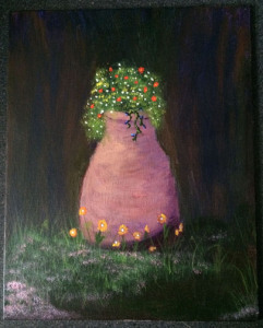 Flower Pot 8x10 acrylic on canvas Dawn Blair ©2015