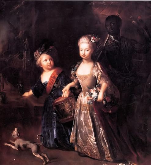 Frederick the Great as a child with his sister Wilhelmine - Antoine Pesne 1714 via Wikiart