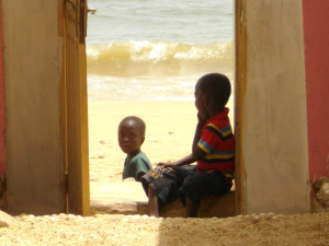 boys at the open door