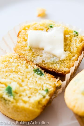 Jalapeno Corn Muffins recipe on sallysbakingaddiction.com-- paired with honey, the jalapeño MAKES these muffins!