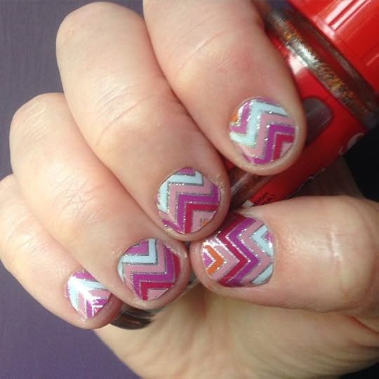 New #jamberry manicure! This is Once Upon A Time. Bought both because it's pretty and because of the name. #jamberrynails