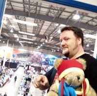 Nick and Tristan the Teddy Bear at VA Comic Con