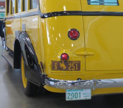 back of Yellowstone bus