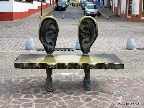 I'm All Ears — A bench located in Alejandro Colunga's Roundabout of the Sea