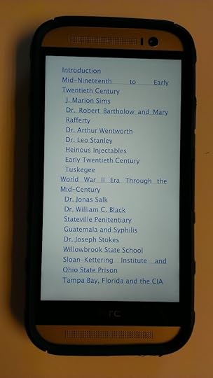 Clickable or tappable, rather, TOC.