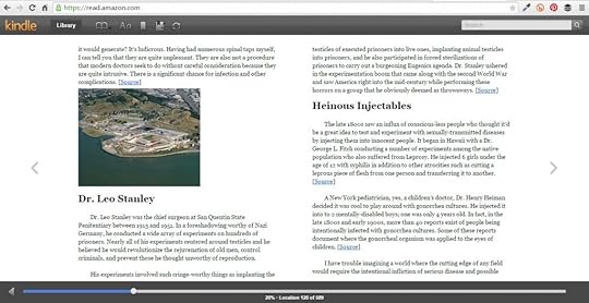 Same content as previous image with font size set to smallest size.