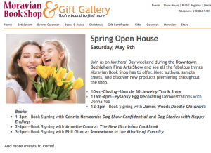 Phil Giunta Book Signing at Moravian