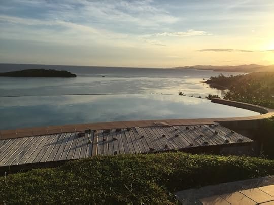The infinity pool and view from Eduardo and Helena's housesitting spot
