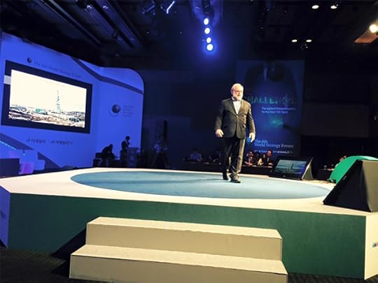 On stage at the 6th World Strategy Summit in Seoul, Korea