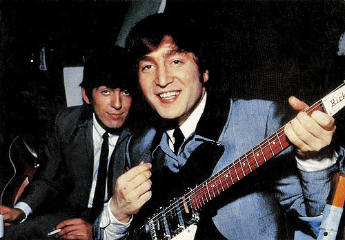 John Lennon and George Harrison