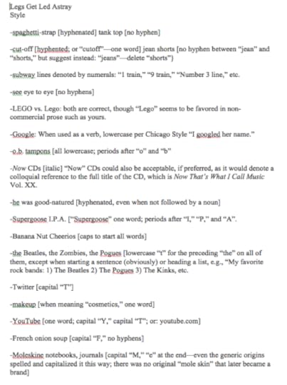 my editor Eric's style sheet, cracks me up