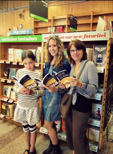 my cousin, me, and my mom at Powell's