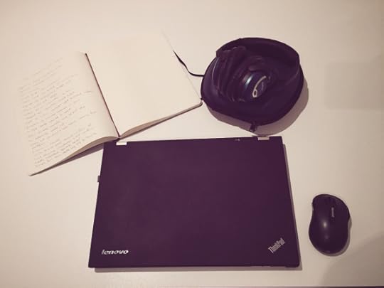 My mobile writing setup.