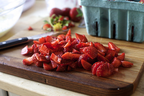 roughly chopped strawberries