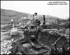 Prospectors worked hard to find golden riches in Alaska during the gold-rush era.