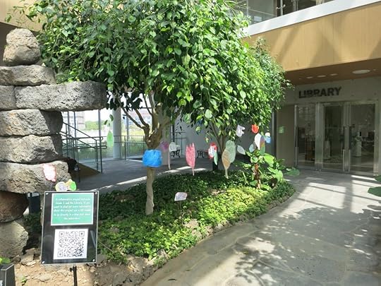 The poetry garden outside of the Branksome Hall Asia school library.