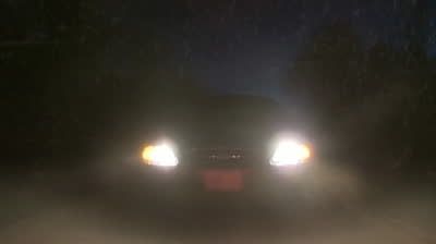 Night Driving During Winter Blizzard Stock Footage Video 5059040 ...