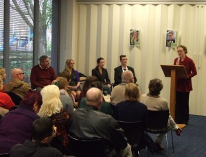 Beaulah Pragg greets a full audience