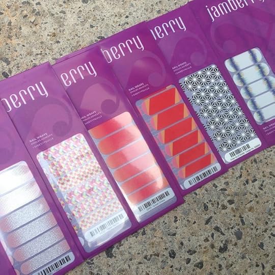 My #jamberry order came today including the custom black & white asanoha print I made! (2nd from right). #dailyphoto #ig2015 #365days #jamberrynails