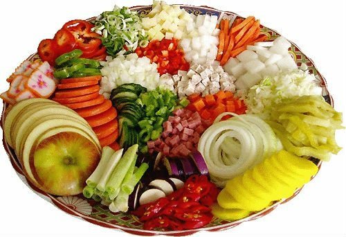 chopped vegetables