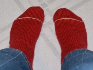 Red-white-stripe-socks-pair