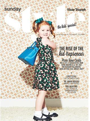 Pixie graces the cover of Sunday Style magazine.