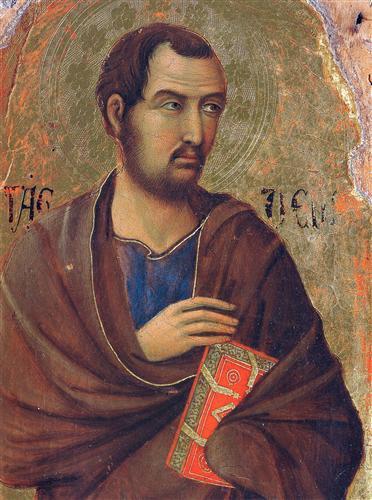 This Fresco of the Apostle Jude was painted by the artist Duccio in 1311.