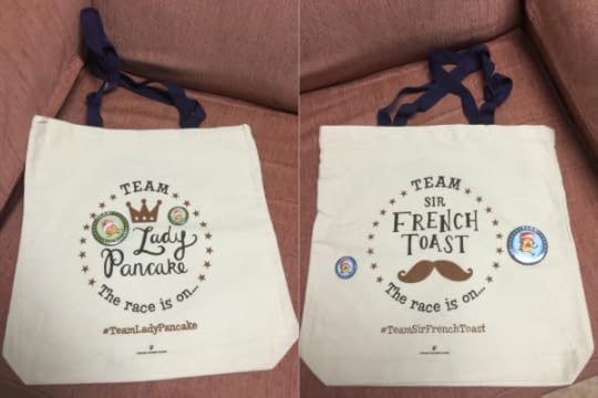 lady pancake and sir french toast tote bags