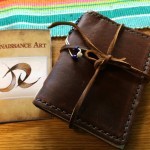 The book arrived neatly tied with leather.