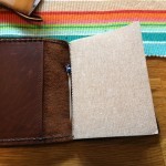 The notebook came with one refill, with a fabric cover and blank paper.