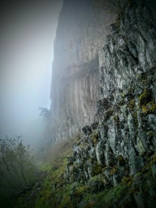 Dramatic jagged rock face