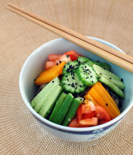 Golden Door Zazen Rice Salad with Baked Tofu | HealthySlowCooking.com @goldendoorspa @goldendoor @thegoldendoor