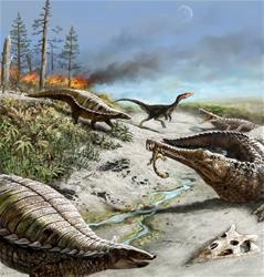 Only small, carnivorous dinosaurs could have survived these conditions, a study finds.