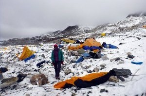 Everest Base Camp after the 2015 earthquake (Photo: Edita Nichols)