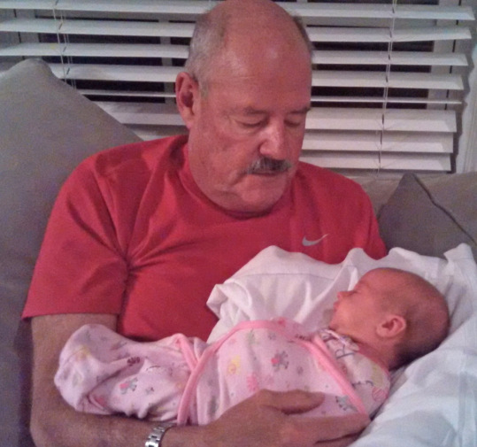 Grandpa with angel 2014