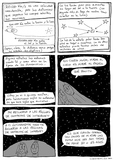 Cómic sobre el cielo, la luz, las estrellas, la astronomía y la flecha del tiempo.