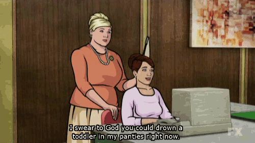 Pam Poovey from Archer, saying 