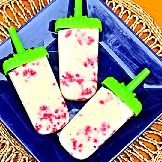 Freckled Banana Lassi Popsicles