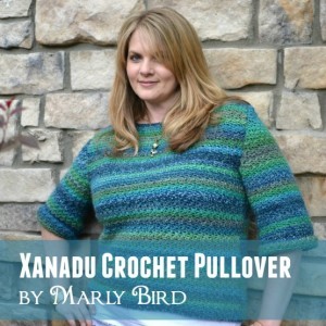 Free Pattern and Video Tutorial for the Xanadu Crochet Pullover by Marly Bird. www.MarlyBird.com