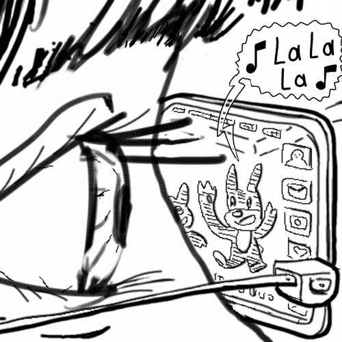Panel 2 of Silly Daddy and Cousin Brat-Gadget comic by Joe Chiappetta