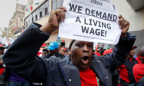 State employees protesting in Cape Town