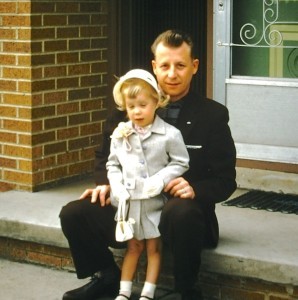 My father with me.
