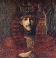 Moina's portrait of her husband in his GD regalia; MacGregor met Moina in the British Museum as she was drawing Egyptian antiquities. Egypt had long been a passion for both.