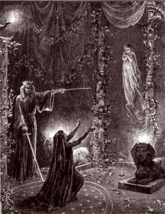 A magical ceremony as imagined in a novel of about this period
