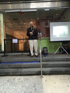 Stuart Hodes at 66 Fifth Avenue, site of Martha Graham's studio