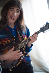 Me and my mandolin, formerly owned by our late friend Dave.