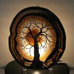 tree CrowsFeaters Art wire tree amd agate