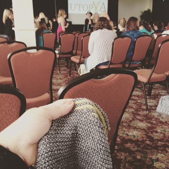 I'm #knitting before the #UtopYA2015 keynote! #365days #ig2015 #dailyphoto