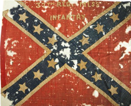 Civil-War-Confederate-Battle-Flag-of-the-37th-Mississippi-Infantry-sold-for-nearl-51000